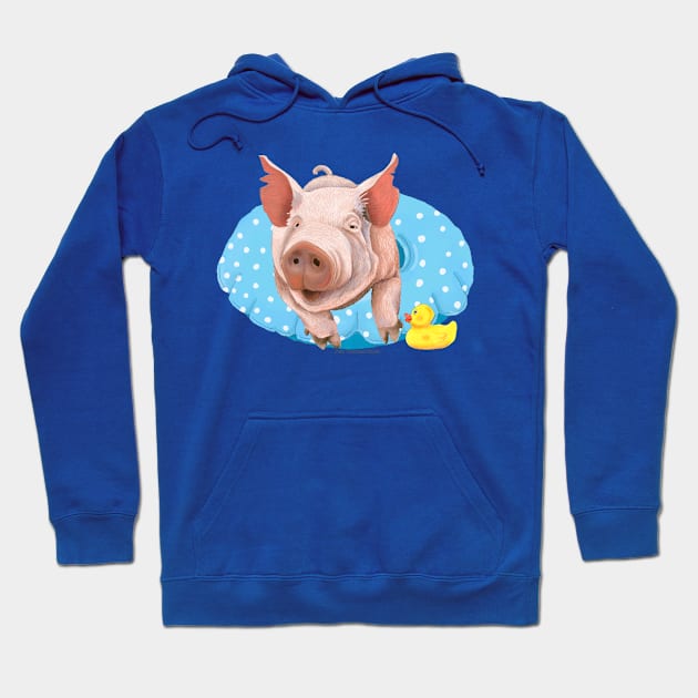 Piggy in the Pool Hoodie by Julie Townsend Studio